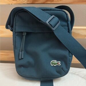 Lacoste Men's green Crossbody Bag crocodile